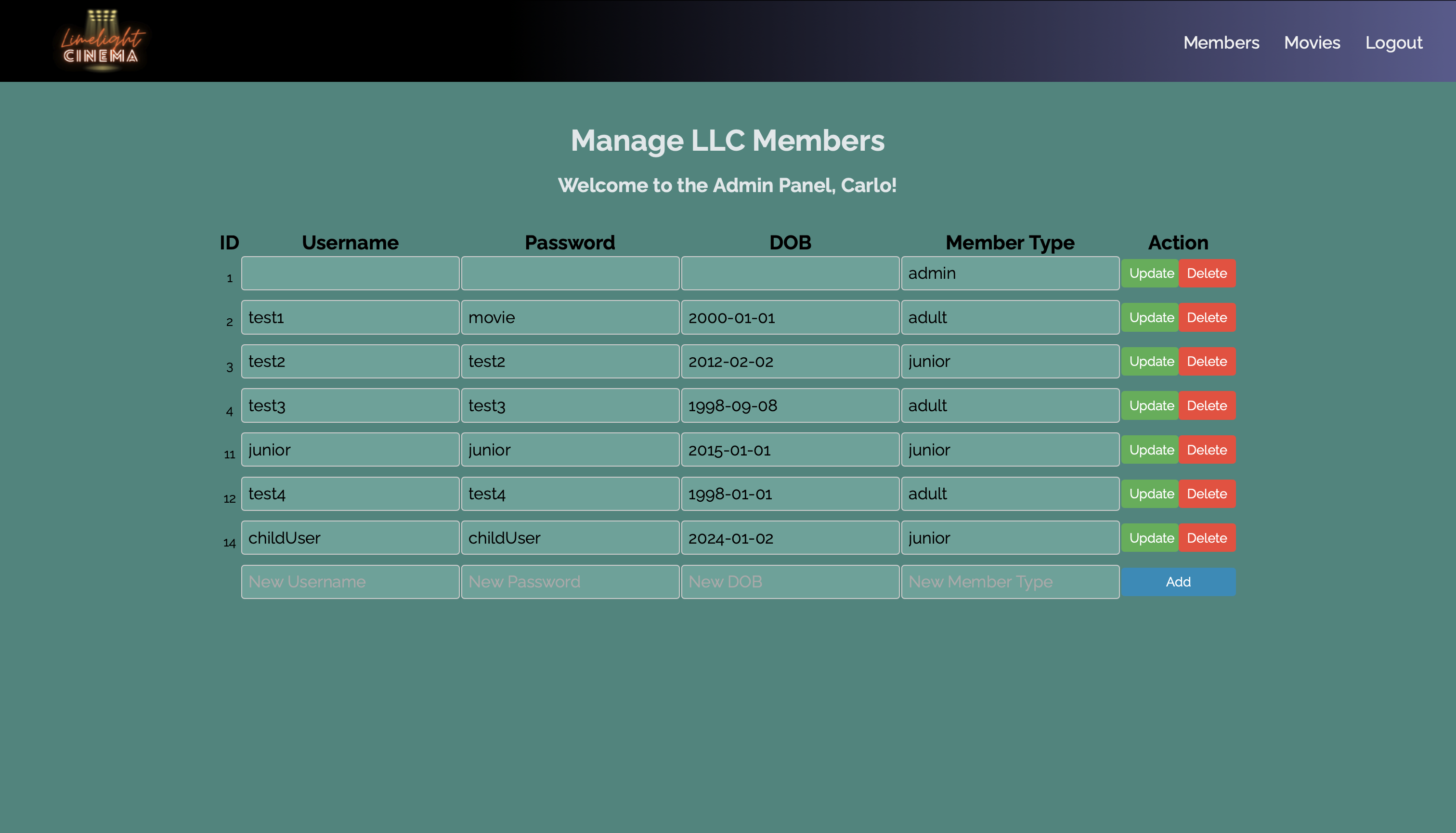 Admin Panel